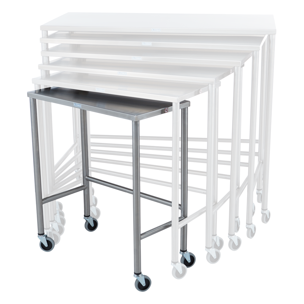 Complete Set of 6 Stainless Steel Nested Medical Instrument Tables